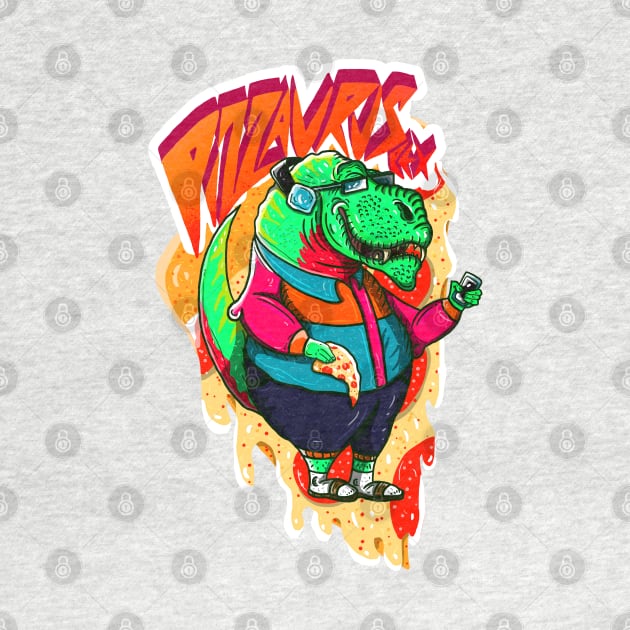 Pizzaurus Rex by Chandscartoons